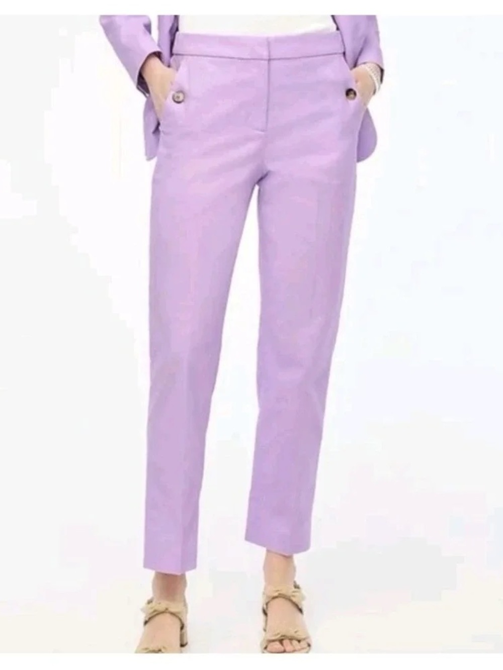 J.Crew Linen-cotton Blend Elastic-back Sailor Pant
